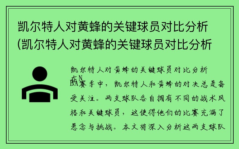 凯尔特人对黄蜂的关键球员对比分析(凯尔特人对黄蜂的关键球员对比分析报告)