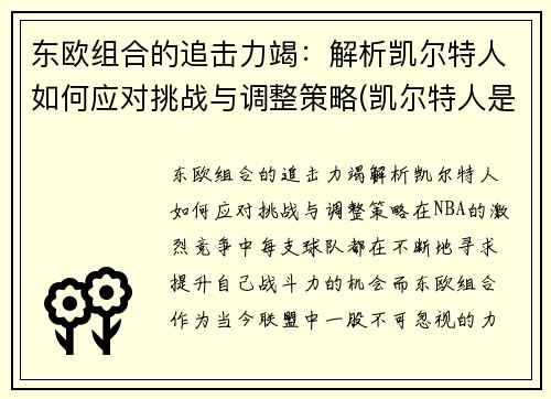 东欧组合的追击力竭：解析凯尔特人如何应对挑战与调整策略(凯尔特人是东部第几)